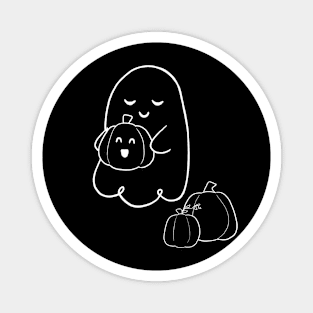 Pumpkin Carving Ghost 2 Magnet